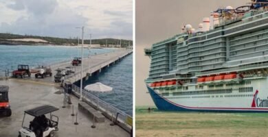 Carnival Ship Docks at Private Island, Then Leaves Over Unsafe Swells