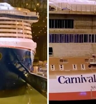 Carnival Festivale Reaches Construction Milestone as Ship Floats on Water